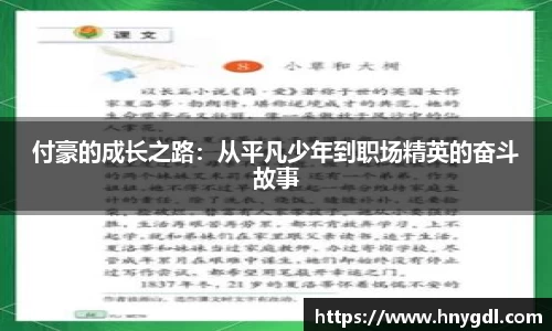 付豪的成长之路：从平凡少年到职场精英的奋斗故事